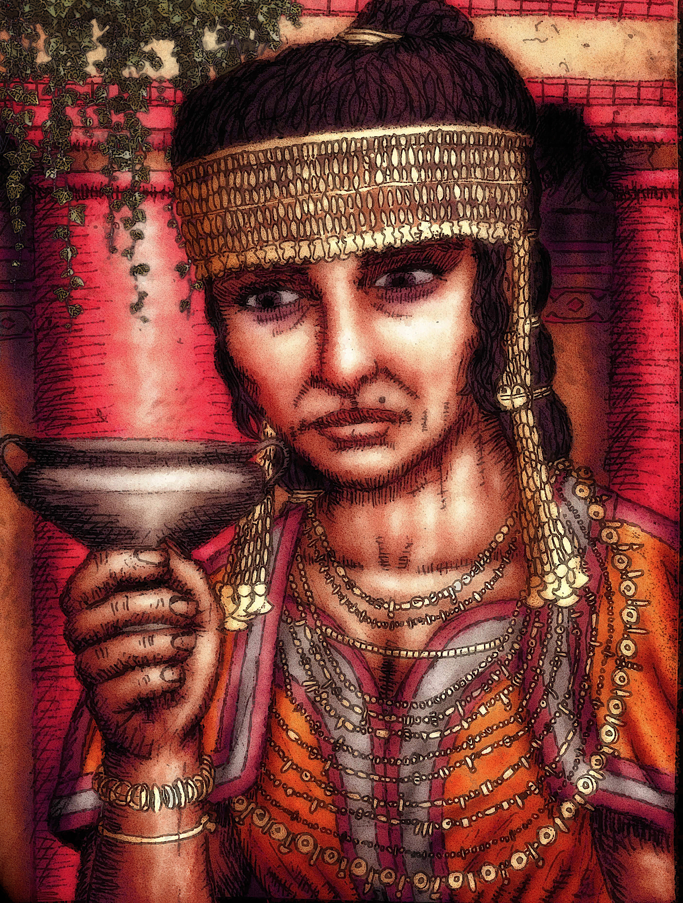 bronze age woman from Troy / Hisarlik, priam's treasure, jewels of helen