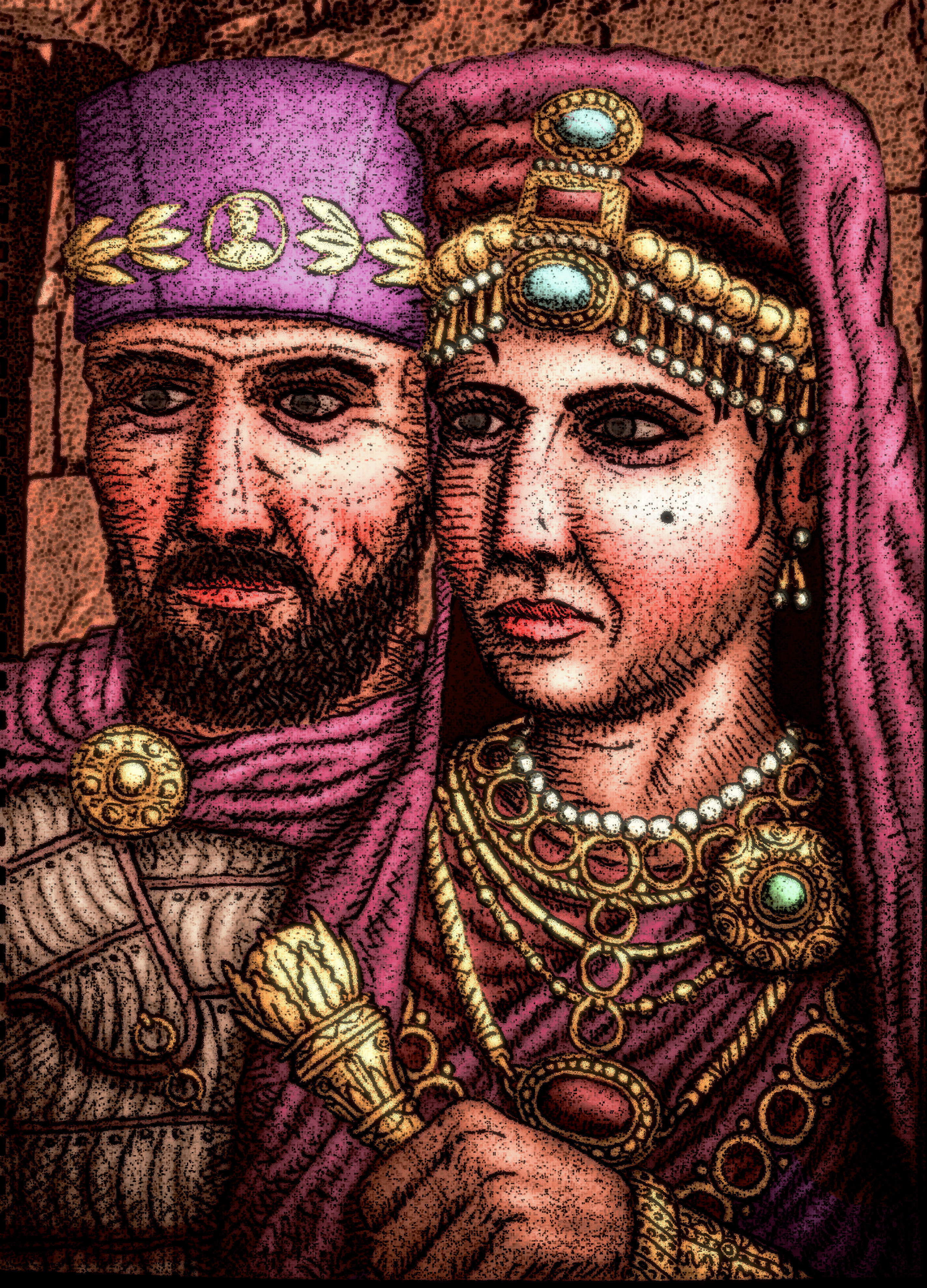Odaenathus and Zenobia of Palmyra, Roman Palmyrene king and queen during the crisis of the 3rd century